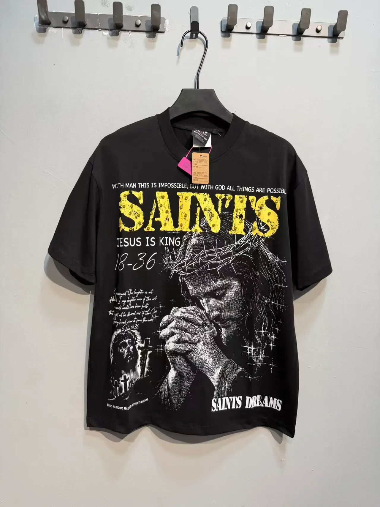 Burgundy Black Oversized Fit Graphic Print T-Shirt 13