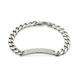 Pulseira de Corrente Curb Chunky Placa Gravada