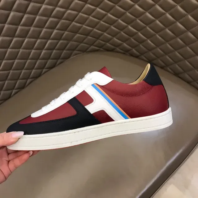Color-Blocked Mixed-Material Low-Top Sneaker 3