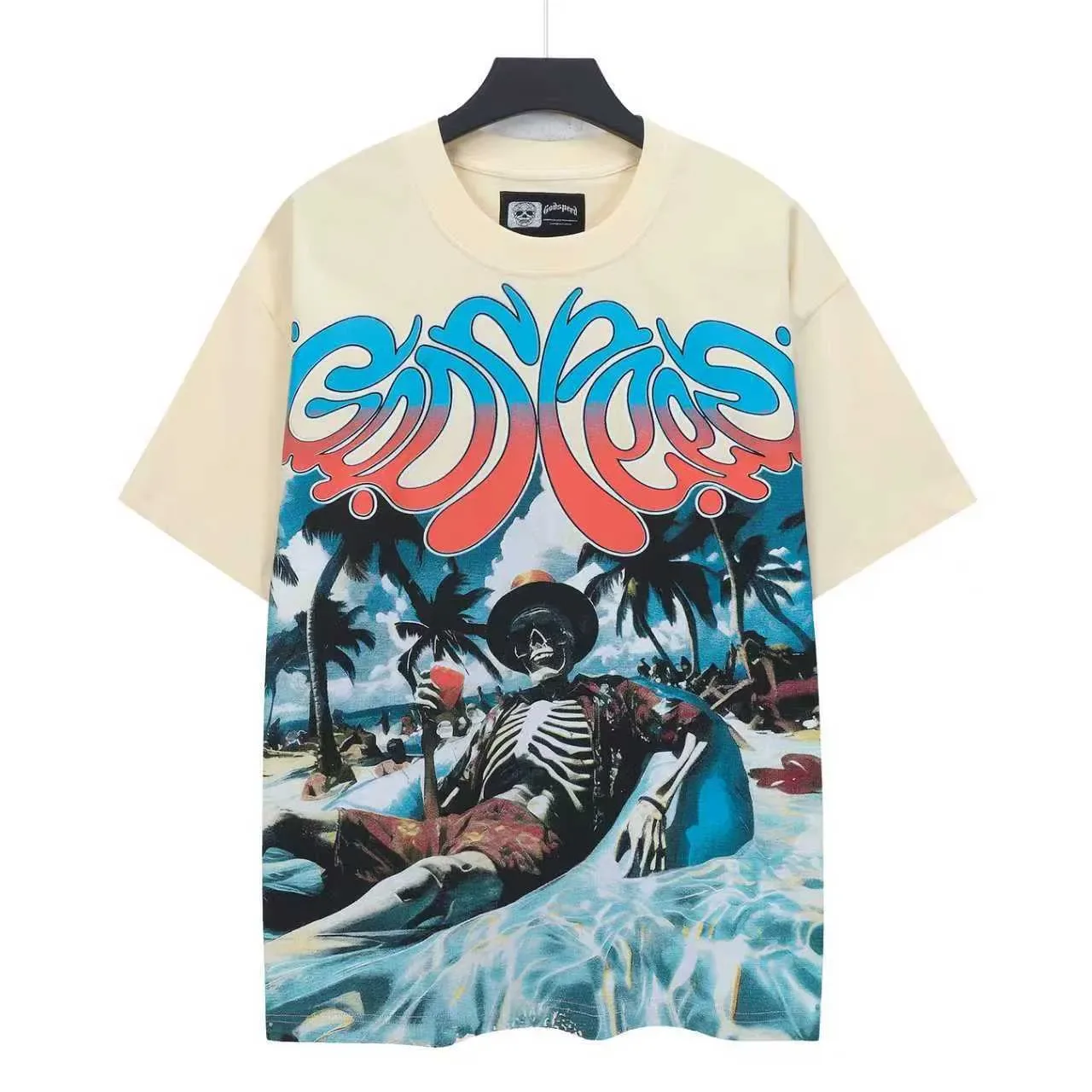 Cream Graphic Print Oversized T-Shirt 2