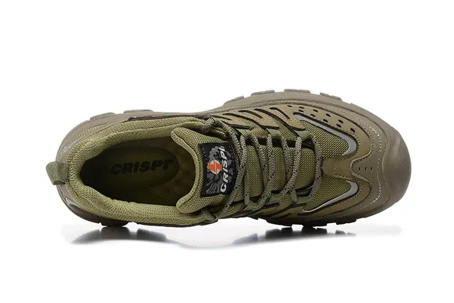 Crispi Army Green Brown Olive Mesh Upper Rugged Rubber Outsole Lifestyle Sneakers 12