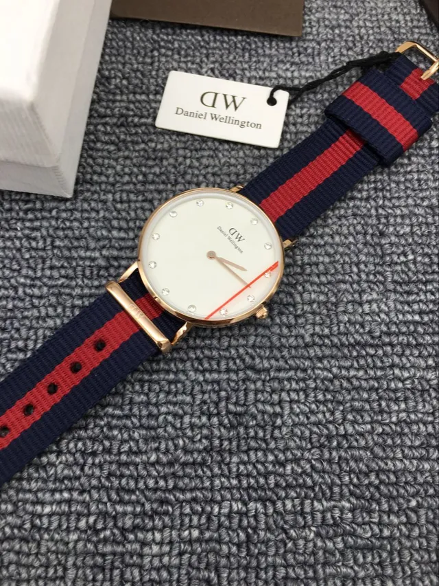 Daniel Wellington White Navy Minimalist Crystal-Marked Dial Quartz Watch 3