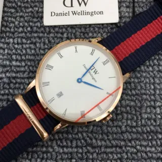 Daniel Wellington White Navy Minimalist Dial Rose Gold Case Quartz Watch