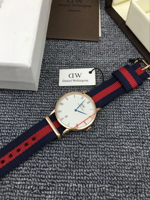 Daniel Wellington White Navy Minimalist Dial Rose Gold Case Quartz Watch 4