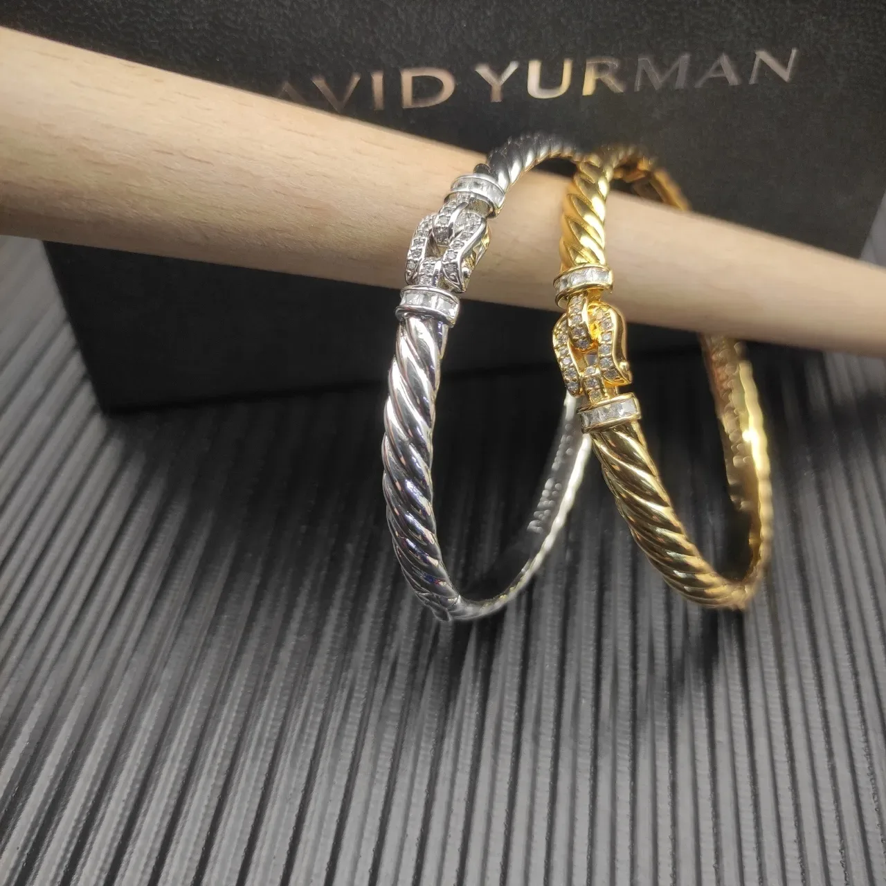 David Yurman Cable Classics Twisted Cable Diamond Clasp Bracelet 2
