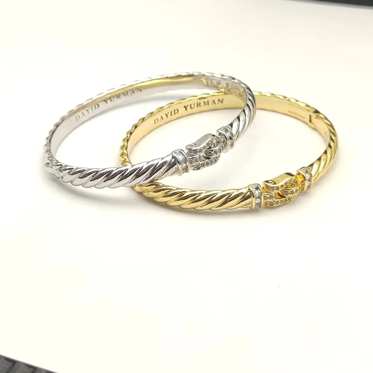 David Yurman Cable Classics Twisted Cable Diamond Clasp Bracelet 8