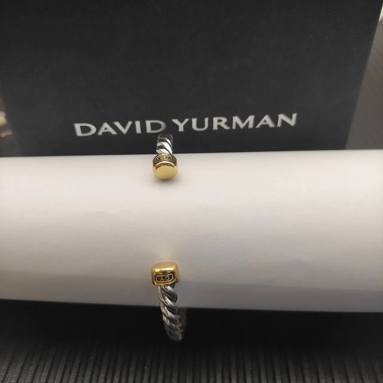 David Yurman Cable Classics Twisted Silver and Gold Cuff Bracelet 5