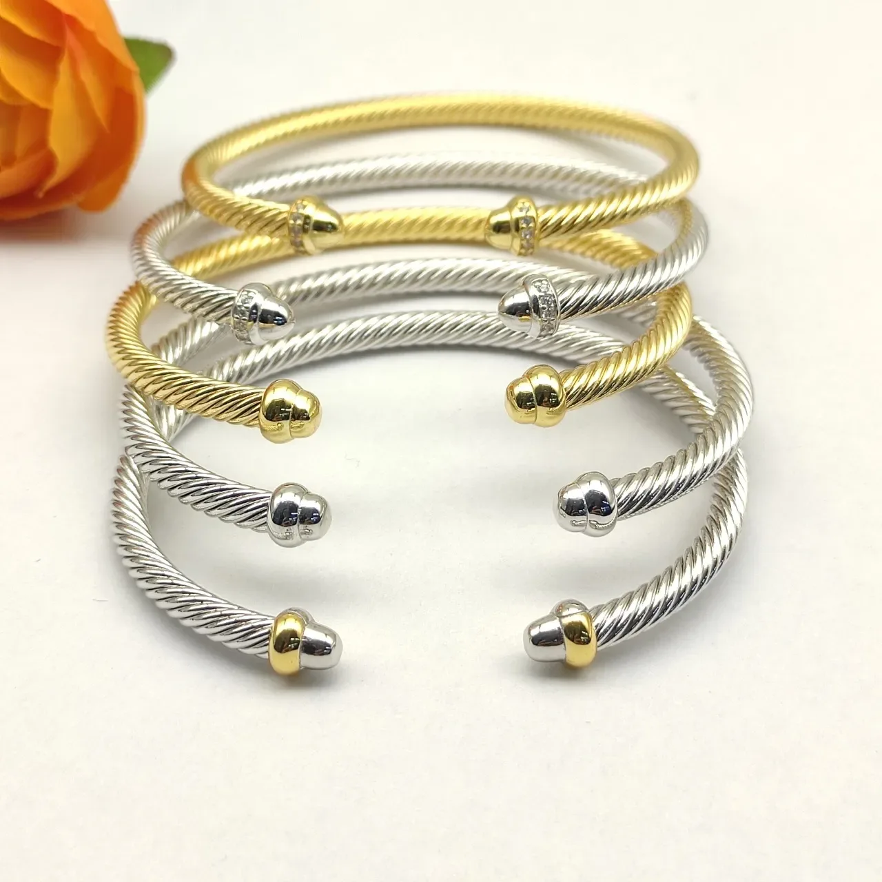 David Yurman Cable Classics Two-Tone Twisted Cable Bracelet 2