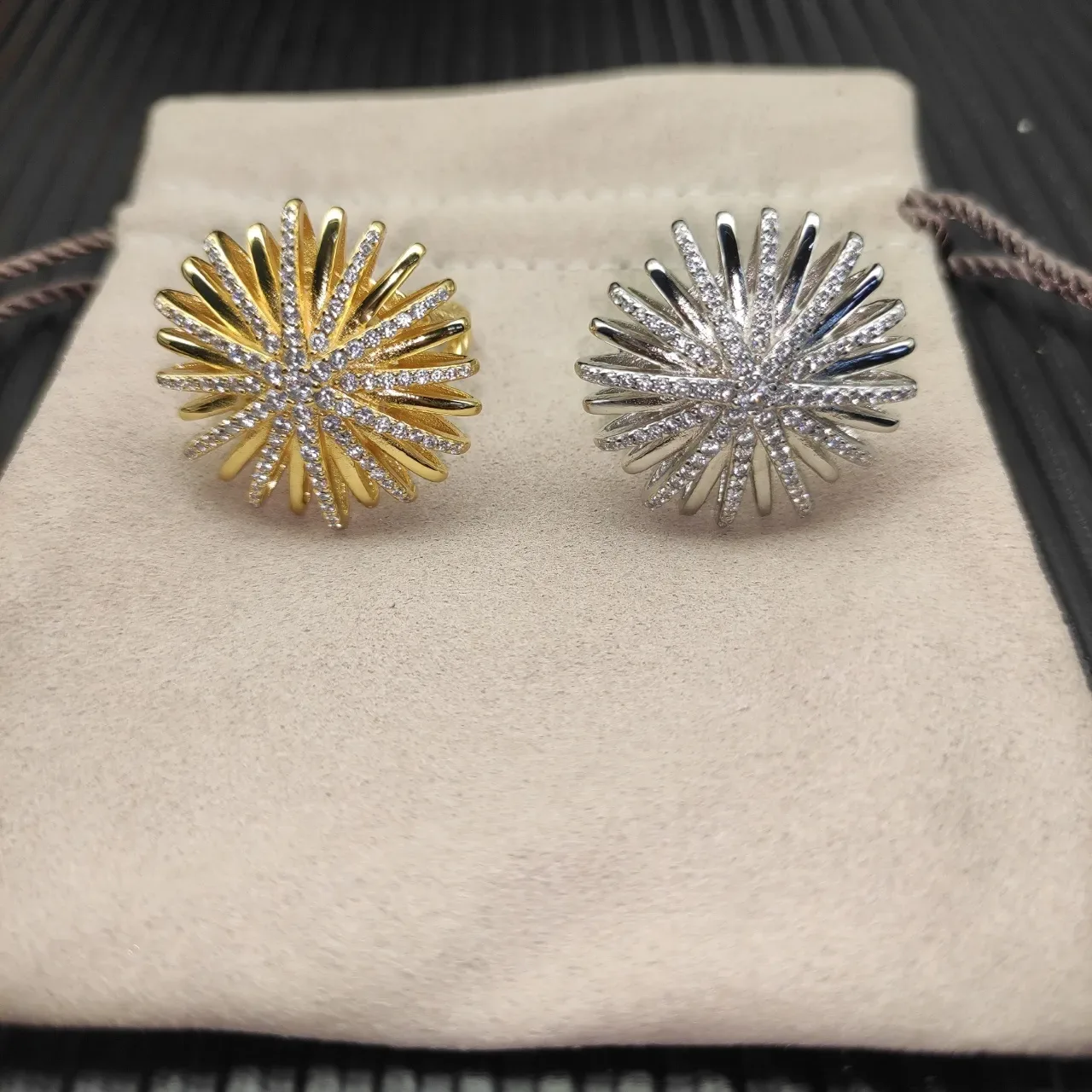 David Yurman Sunburst Pavé Diamond Yellow Gold Ring 4