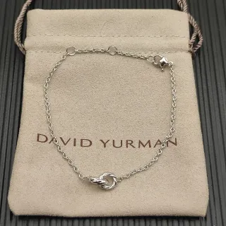 David Yurman سوارة سلسلة فضية عقدة ملتوية