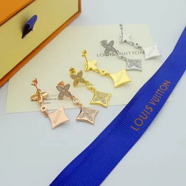 Diamond-Pavé Floral and Lozenge Drop Earrings 6
