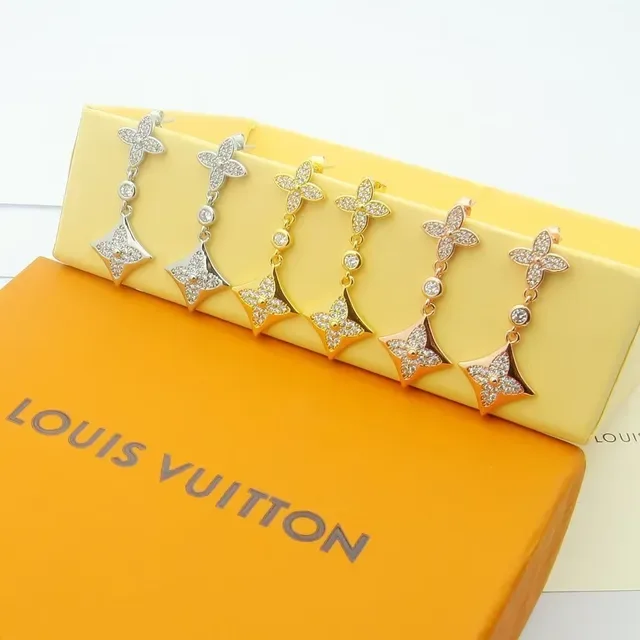 Diamond-Pavé Floral and Lozenge Drop Earrings 8