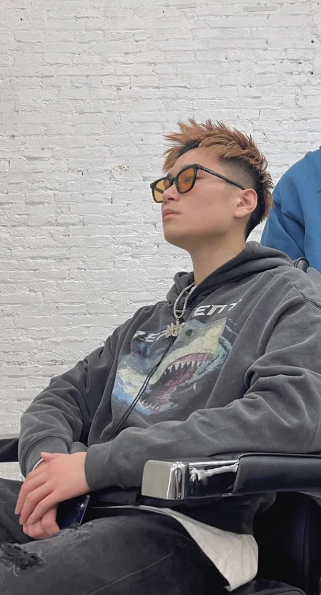 Distressed Gray Shark Graphic Oversized Hoodie 9