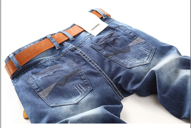 Distressed Mid-Rise Slim-Straight Cuffed Jeans 8
