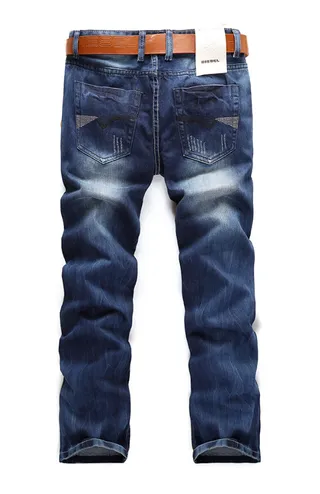 Distressed Mid-Rise Slim-Straight Cuffed Jeans 13