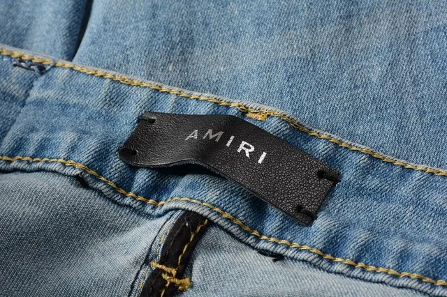 Distressed Slim-Fit Medium-Wash Blue Jeans 13