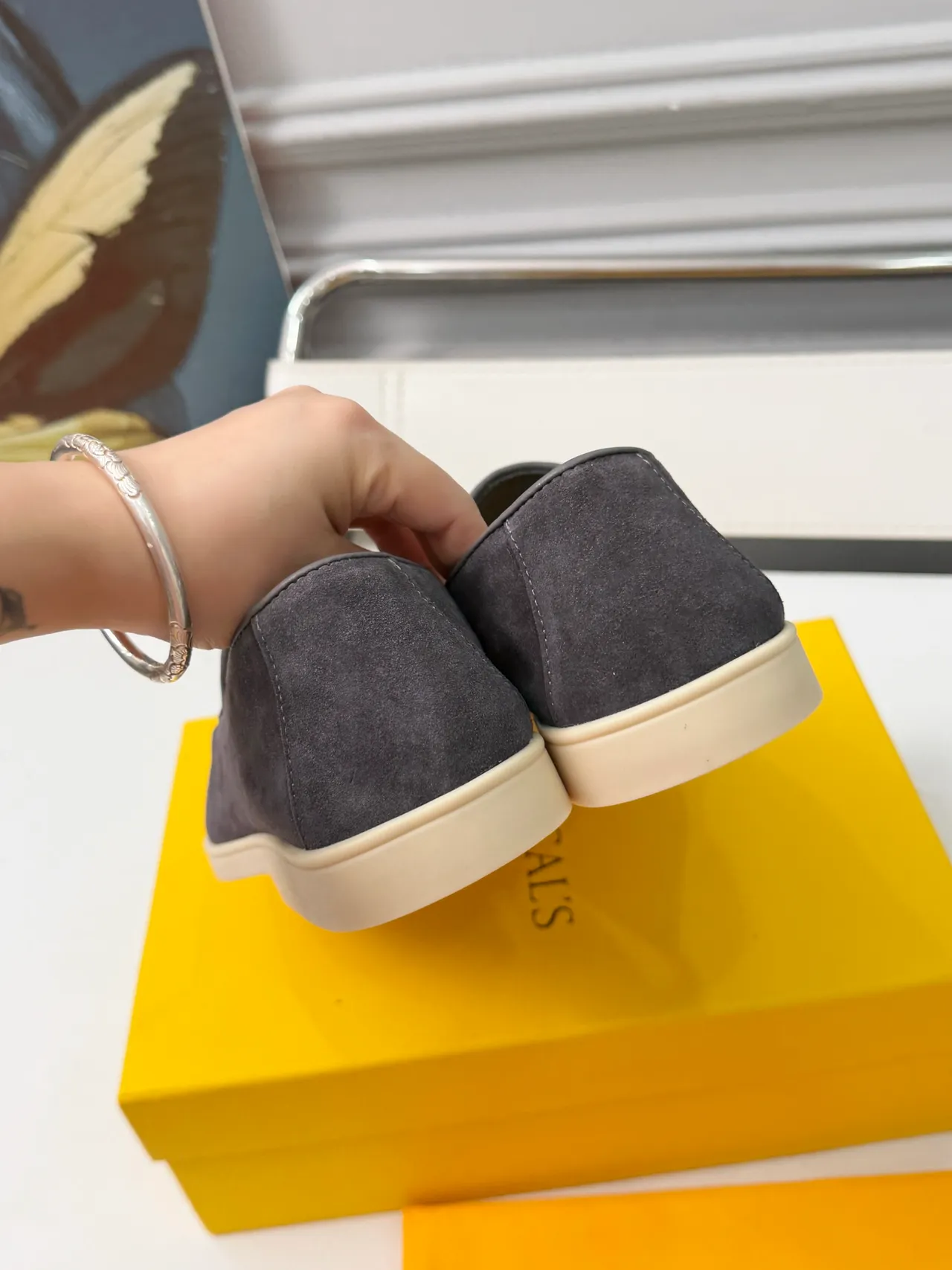 Doucal's Gray Beige Suede Upper Tassel Detail Loafer 3