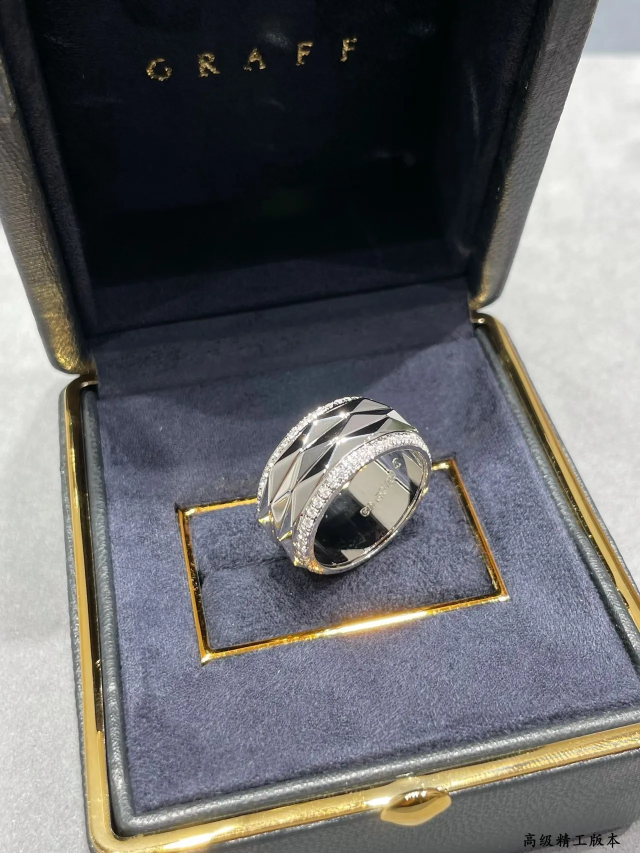 Faceted Geometric Pavé Multi-Tone Statement Rings 2