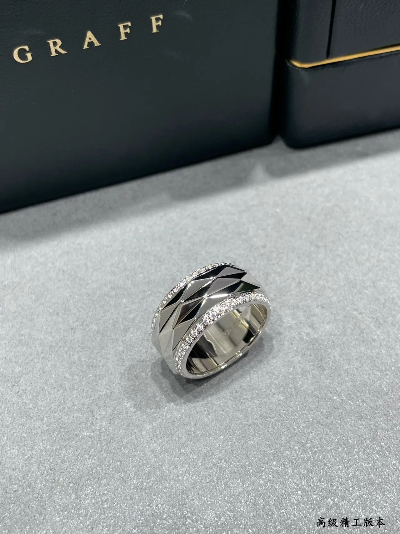 Faceted Geometric Pavé Multi-Tone Statement Rings 4