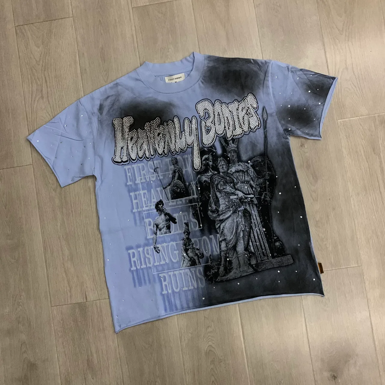 FIRST ROW Heavenly Bodies Graphic Rhinestone Embellished T-Shirt 5