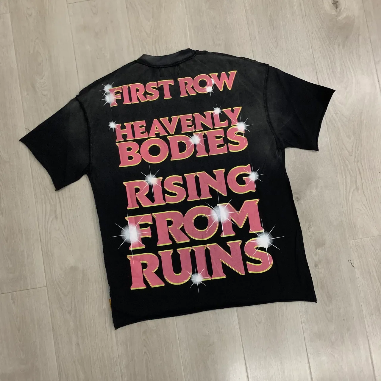 First Row Heavenly Bodies Kingdom Wins Graphic Print Black T-Shirt 3