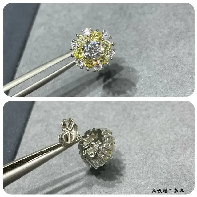 Floral Cluster Multi-Stone Stud Earrings 5