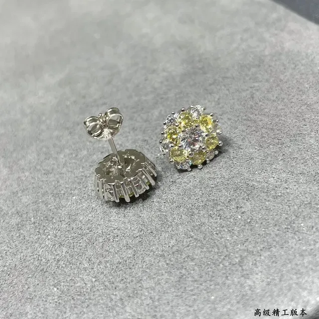 Floral Cluster Multi-Stone Stud Earrings 6