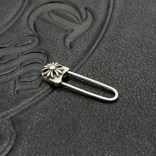 Floral-Head Safety-Pin Style Metallic Brooches 6