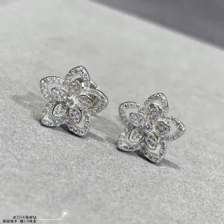 Floral Pavé Crystal Stud Earrings