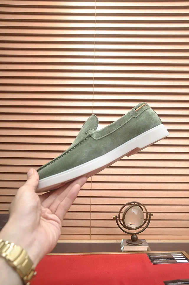 Giuseppe Zanotti GZ Loafer Vert Blanc Daim Supérieur Emblème Métal Mocassin 5