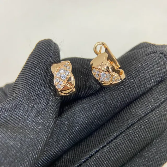 Gold and Silver Tone Quilted Pavé Crystal Hinged Hoop Earrings 6