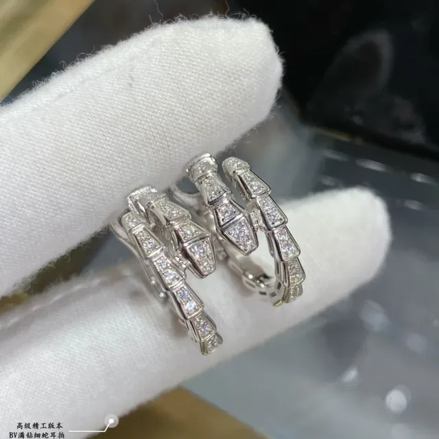 Gold and Silver Tone Segmented Pavé Hoop Earrings 3
