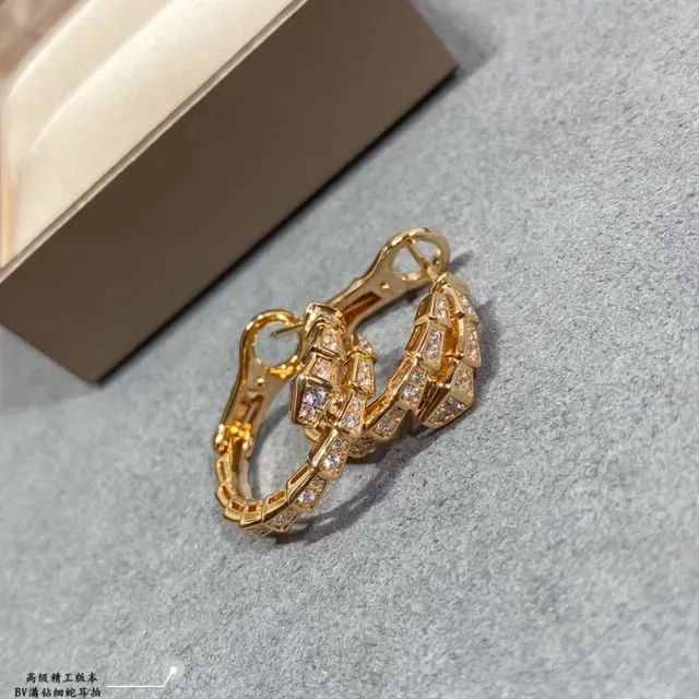 Gold and Silver Tone Segmented Pavé Hoop Earrings 5