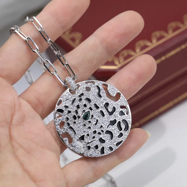 Gold Black Circular Filigree Pendant Pavé-Set Stones Necklace 8