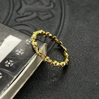 Gold Floral Motif Ornate Ring