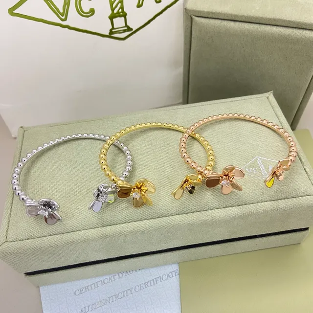 Gold Silver Flower-Shaped Five-Petal Ring 2