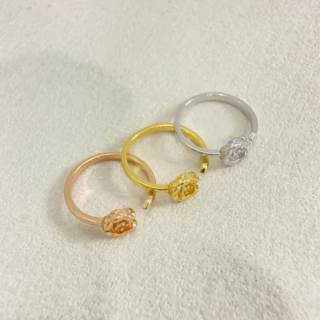 Gold Silver Open-Band Horseshoe-Shaped Ring 2