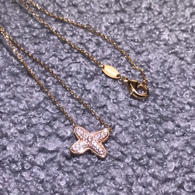 Gold Silver Pavé-Set Star Pendants Dual-Tone Metal Chains Necklace 2