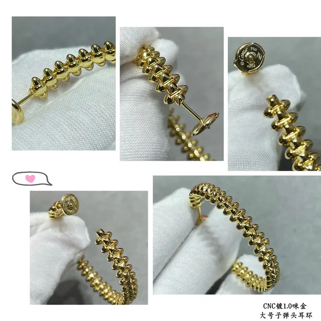 Gold Textured Spiked Double-Bar Hoop Earrings 2