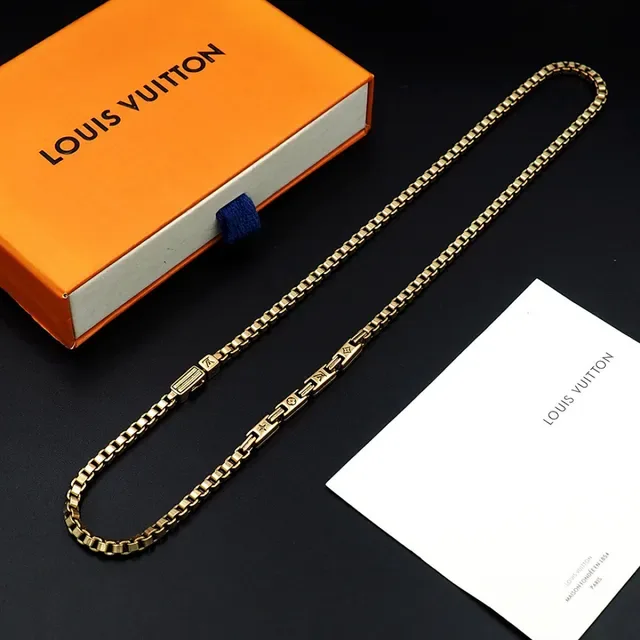 Gold-Tone Box Link Chain Necklace 2
