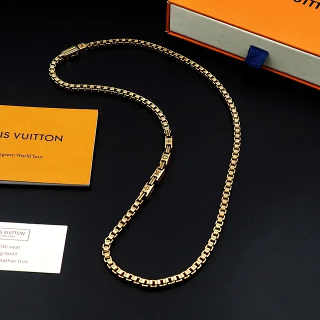 Gold-Tone Box Link Chain Necklace 3