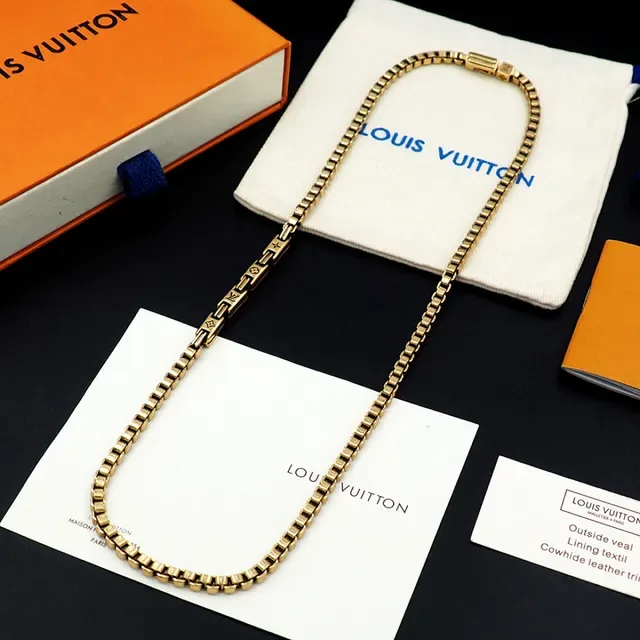 Gold-Tone Box Link Chain Necklace 10
