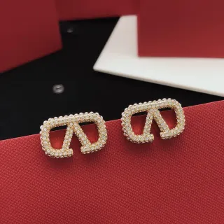 Gold-Tone Crystal Pavé Geometric Logo Stud Earrings