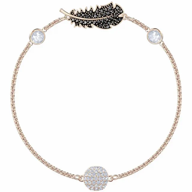 Bracelet de poignet à motif plume en ton or pavé-set à charnière 13