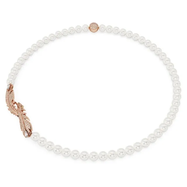 Bracelet de poignet à motif plume en ton or pavé-set à charnière 15