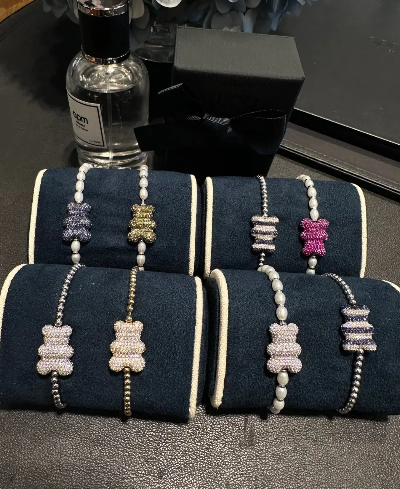 Gold-Tone Pavé Bone Motif Bracelet 2