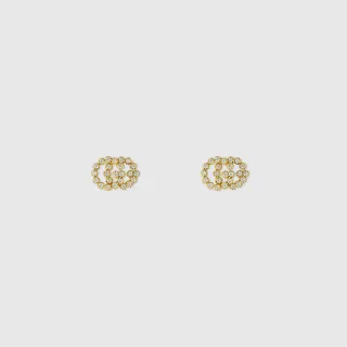 Gold-Tone Pavé Circular Stud Earrings
