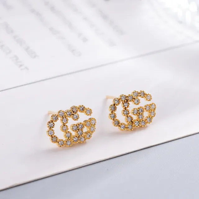 Gold-Tone Pavé Circular Stud Earrings 4