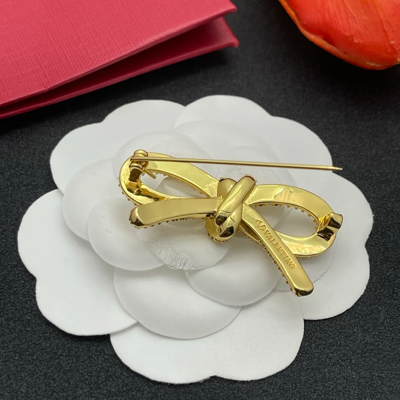Gold-Tone Pavé Crystal Bow Brooch 4