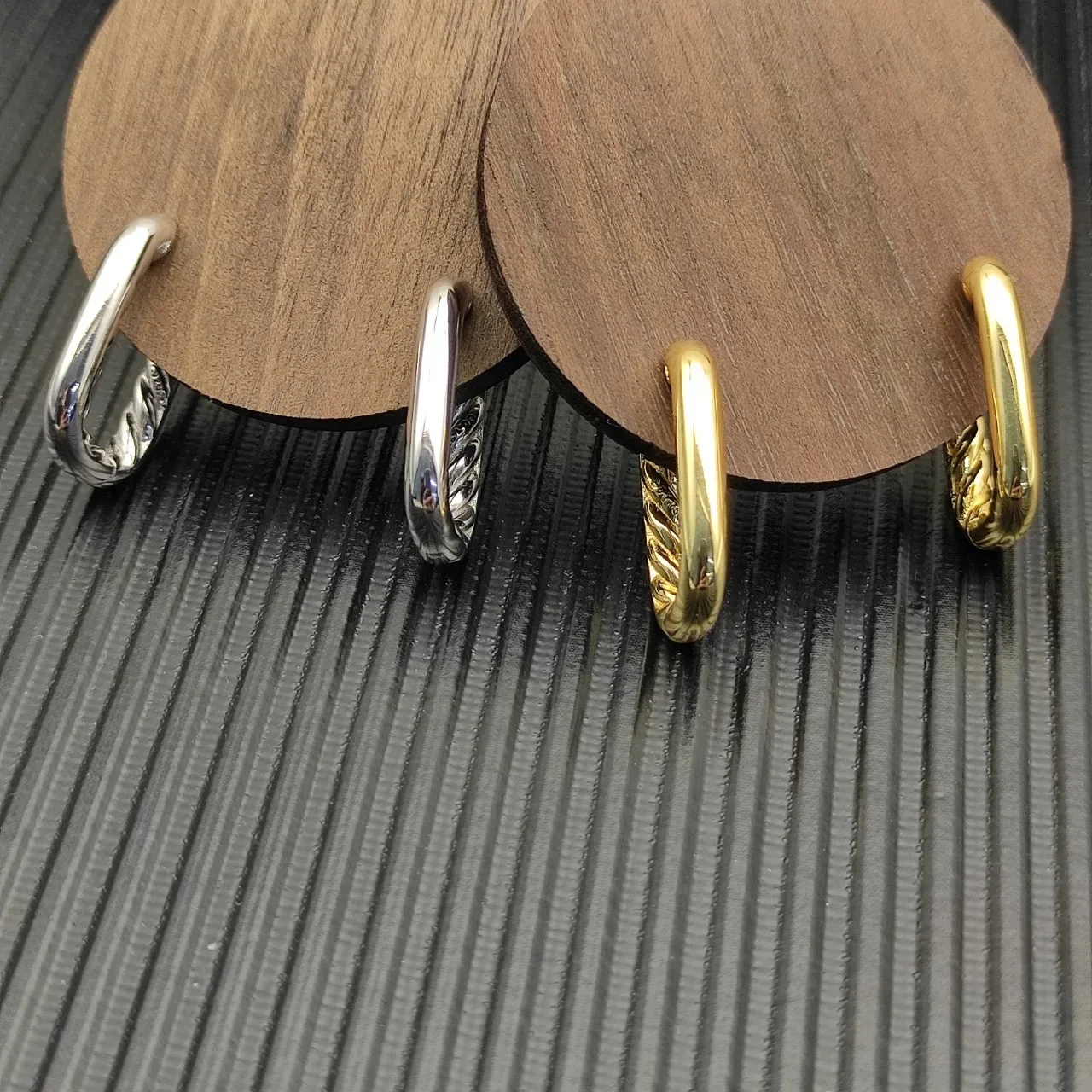 Gold-Tone Twisted Rope Hoop Earrings 3